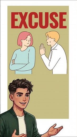 How to make a polite EXCUSE! 🫣🛑 | Learn English #shorts
