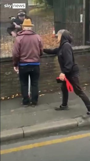 Moment police shoot Manchester synagogue 'suspect'