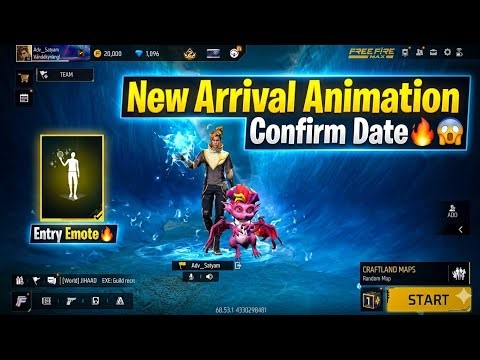 New Arrival Animation Date🔥🤯 | New entry emote free fire | Undersea new entry emote