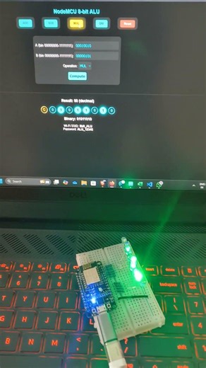 8-Bit ALU using ESP8266 | Web-Based Arithmetic Logic Unit | Digital Systems Project