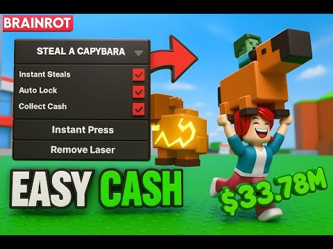 [OP SCRIPT]💸 Steal a Capybara Script - Instant Steal, Auto Lock, Auto Cash (NO KEY!!)