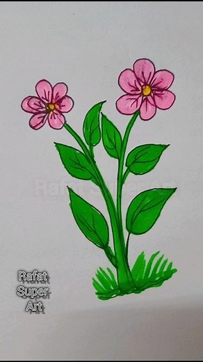 How to draw Beautiful flower drawings step by step ‪@RafatSuperart‬ #drawing #easydrawing #art
