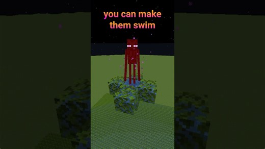 Swimming endermen! #minecraft #enderman #tutorial