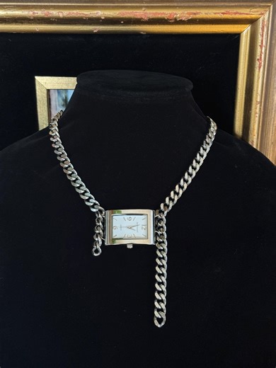 Stainless Steel Watch Necklace – Handmade Statement Chain Necklace (decorative Timepiece) - Etsy