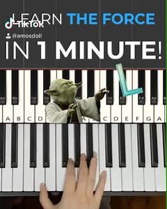 Learn how to play Star Wars The Force theme on piano in under 1 minute! #piano #pianotutorial #starwars #theforce @starwars @disney | AmosDoll Music | Facebook
