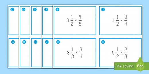 Multiplying Fractions With Mixed Numbers Task Cards for 3rd-5th Grade