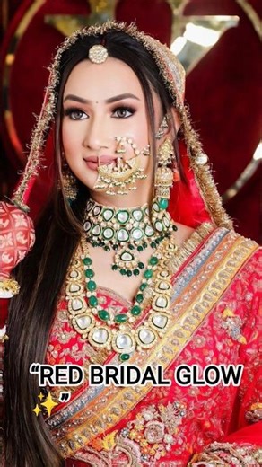 “Red Bridal Look That Stole Everyone’s Heart ❤️👰”