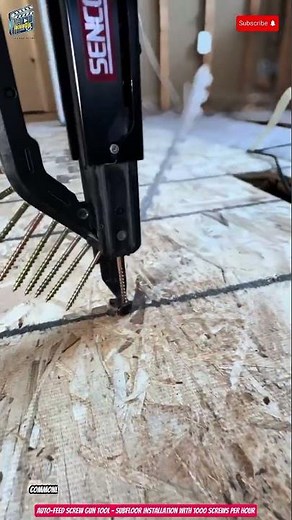Auto-Feed Screw Gun Tool – Subfloor Installation with 1000 Screws per Hour