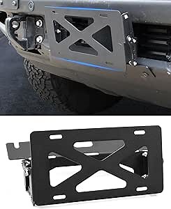 Upgraded Adjustable Front License Plate Frame Compatible with Ford Bronco 2021 2022 2023, License Plate Mounting Bracket Holder Accessories
