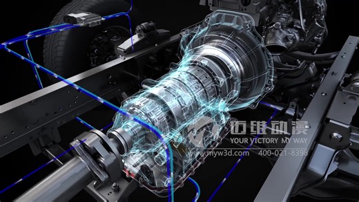 6AT自动变速箱产品演示三维动画-自动变速箱工作原理动画-自动变速箱产品动画