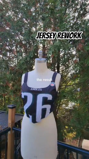 Eagles Jersey Rework #sewing #eagles #gamewear