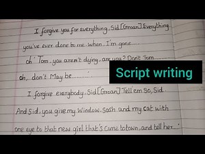 How to write script writing..
