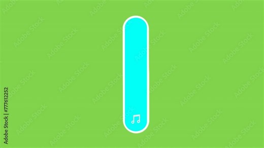 Mobile Volume up down Slider Bar animation Green screen. Sound volume level control on off mute button. speaker Sound setting Control Panel, Playback Music audio scroll slider.