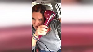 This is a curling machine that sucks your hair into a hair hole and curls it. And once I get it working, basically I am obsessed with my giant curls. OMG, I sound like a real beauty blogger LOLOL. PS- This is a shorter version of today's Product Testing Tuesday :) It's the BabyLiss Titanium Machine. I got mine at Sally Beauty, but you can probably get it on the internets. | Kristen Hampton Good News