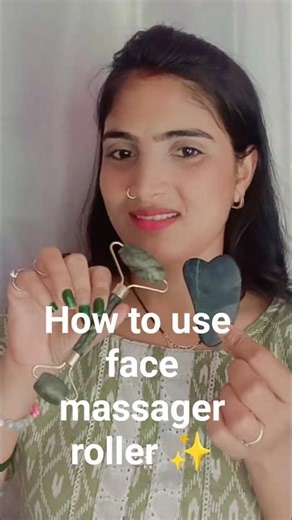how to use face massager roller ✨