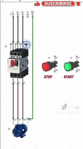 arranque directo de un motor trifásico utilizando guardamotor en caDesimu #automatización