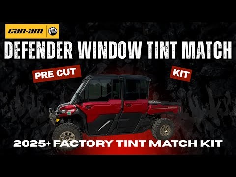 2025 Can-Am Defender Factory Tint Test | Match Your Front Windows to Rear Glass | UTVWindowTint.com