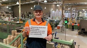 18K views · 833 reactions | For 150 years the team at Reflex has proudly produced printing, communication and packaging papers locally in Australia. Recycling more than 60,000 tonnes of office waste paper every year in the process! Buying Aussie office supplies like paper helps support local jobs, manufacturing and the wider community https://bit.ly/313rJGI *Reflex is FSC certified and also available in 50% and 100% recycled variations | Australian Made Campaign | Facebook