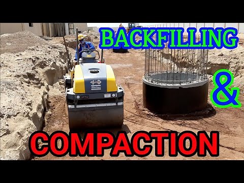 Backfilling and compaction (compaction around manholes)#manholes #compaction #gulfcivilengineering
