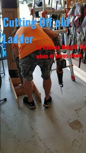 ATTIC Ladder Removal Pt. 4 // Sawing off extra wood