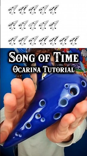 Song of Time - Ocarina Tutorial ⌛🎶 #ocarinaoftime