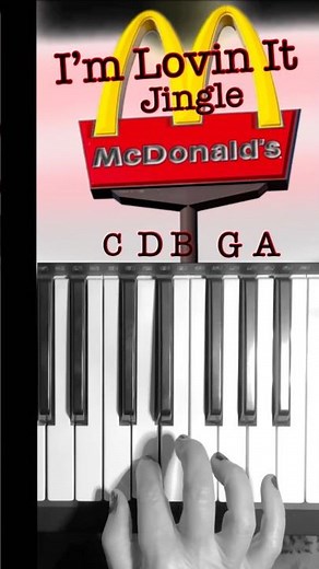 McDonald’s jingle piano with notes played