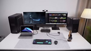 AV Access KVM Switch Dock for a Laptop and 2 Desktop PCs, Dual 4K Monitor USB C Docking Station, Type-C 65W Charging for Laptop, Ethernet, EDID, Hotkey Switch, HDMI, 4K@60Hz, 1080P@240Hz, USB 3.0