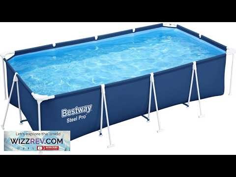 Bestway Steel Pro Swimming Pool Above Ground Rectangle Paddling Pool 13'1"