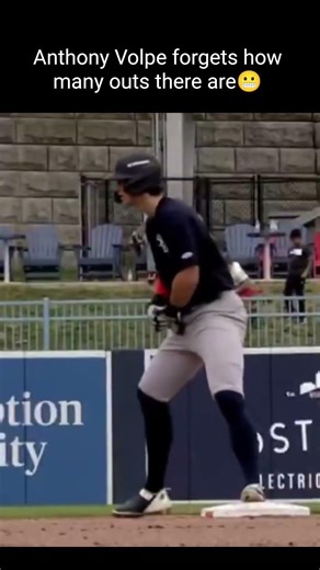 Anthony Volpe forgets how many outs there are running the bases in Triple A #baseball #mllb