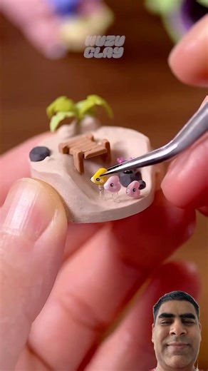 Peaceful Fishing Scene | Pokyman Story in Clay Art#shorts