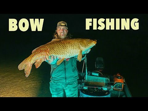 BOWFISHING for GIANT Carp at NIGHT | Michigan Carp Shooting 2023