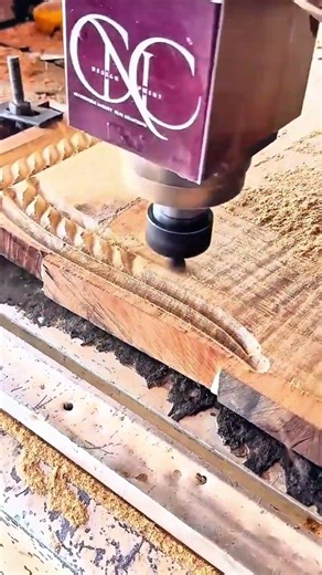 using a computer numerical control router to engrave complex ornamental patterns on wood plank edge