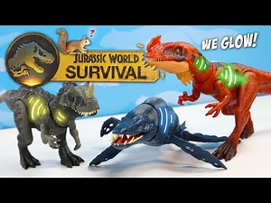 Jurassic World SURVIVAL Dinosaur Wild Roar Light-Up Glows Effects Mattel Toys Review