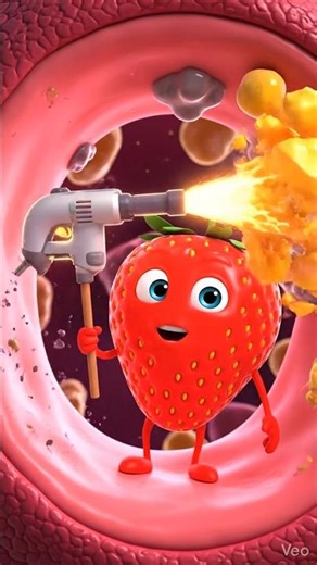 Strawberry Magic: A 3D Journey into Wellness! 🍓✨ #ai #short