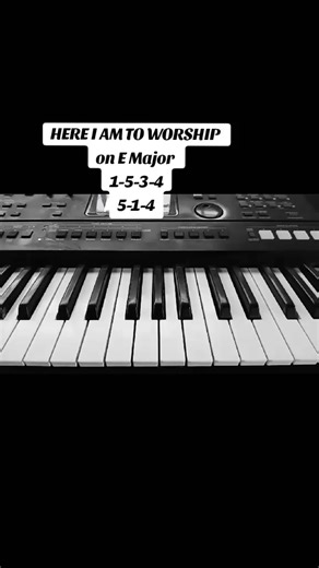 Here I am to worship, Here I am to bow down chord progression on E major for beginners learning all keys #pianotutorial #chords ##pianolesson #instrumentalist #singer