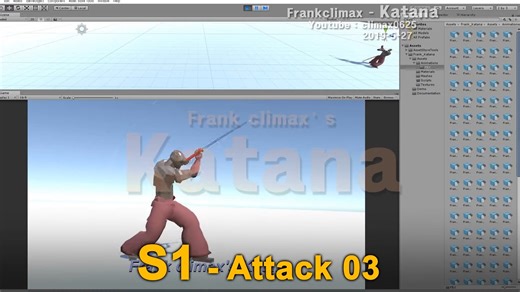 Unity动画 – 双手武士刀动画集 Frank climax’s Katana