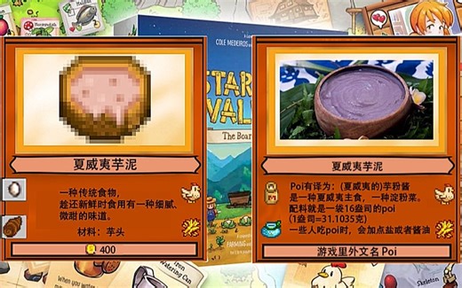 星露谷物语-游戏里食物的现实原型