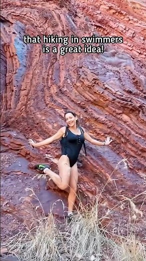 HIKING IN A SWIMSUIT! THE ONLY WAY TO DO IT IN KARIJINI NATIONAL PARK💦 😜 #shorts