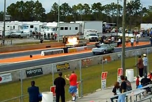 Nitrous Explosion Video: This Is Definitely The Highest We Have Ever Seen A Hood Scoop Launched - BangShift.com