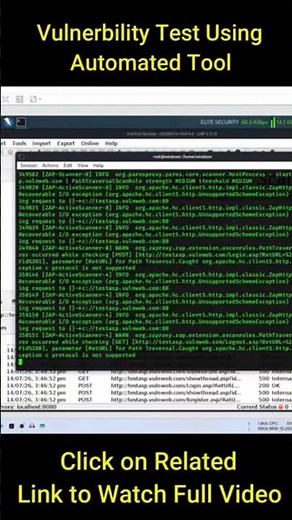 Website Vulnerability Testing using Zaproxy #cybersecurity #kalilinuxtutorial #ethicalhacking