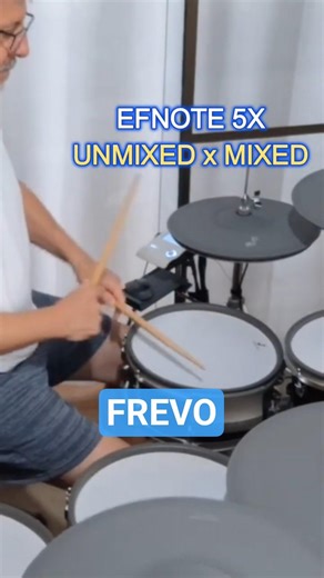 EFNOTE 5X DRUM SOUND UNMIXED X MIXED - FREVO #drumcover #edrums #efnote #drums #frevo #drummixing