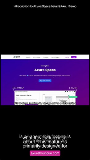 Introduction to Axure Specs beta Is Axu Demo