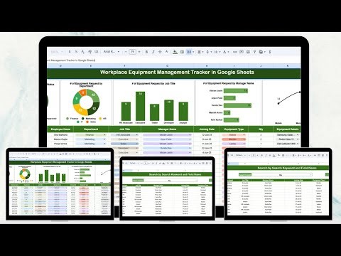 Workplace Equipment Management Tracker in Google Sheets