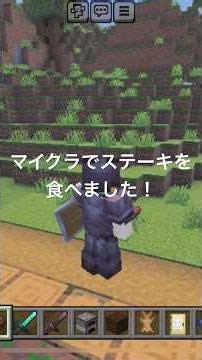 マイクラでステーキを食べました！