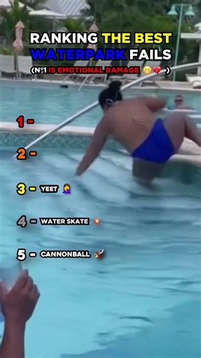 Ranking the best waterpark fails 🌊 #funny #waterpark #funnyclips