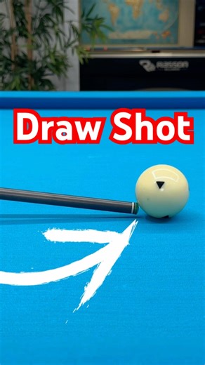 The Draw Shot in Pool Billiards #billiards #pool #8ballpool #billiard