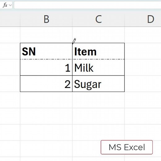 MS Excel Changing Border Styles