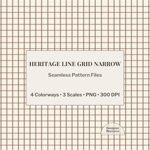 Narrow Grid Digital Pattern Pack, Seamless Neutral Heritage Line Grid PNG, 3 Scales 300 DPI, Modern Foundation Coordinate - Etsy