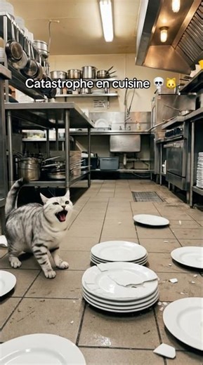 Il savait que ça allait tomber… et ça tombe 💀 #fyp #humour #viral #chat #reels