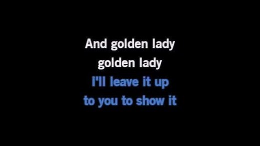 Karaoke Golden Lady - Stevie Wonder - CDG, MP4, KFN - Karaoke Version